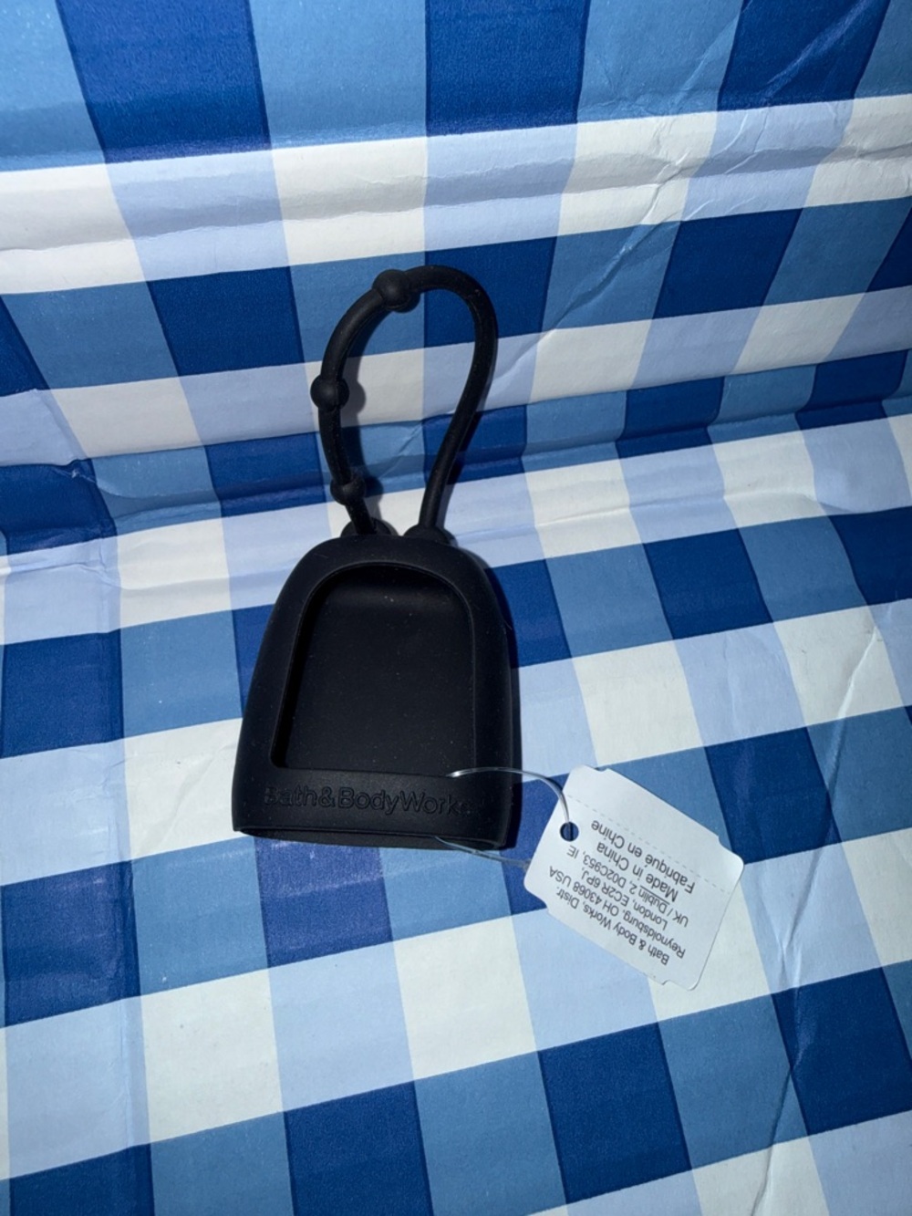 Black hand sanitizer holder
